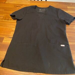 Figs Casma three pocket scrub top size small black